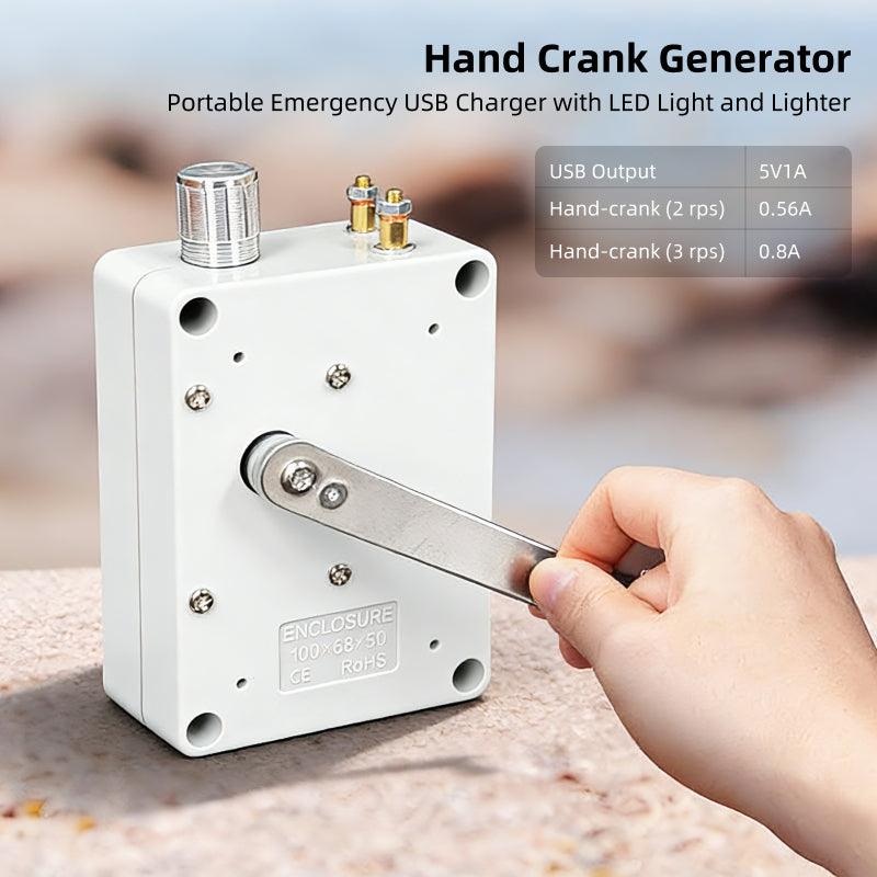 Hand Crank Flashlight Emergency Charger