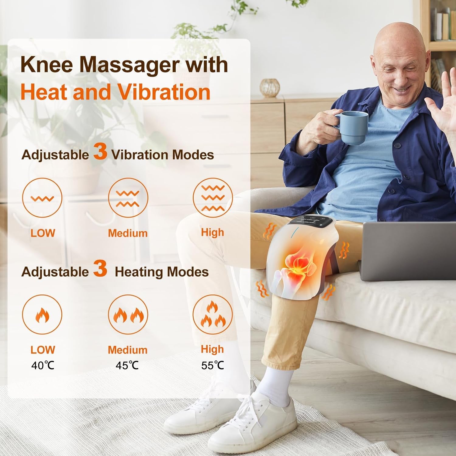 Knee Massager With Heat And Vibration