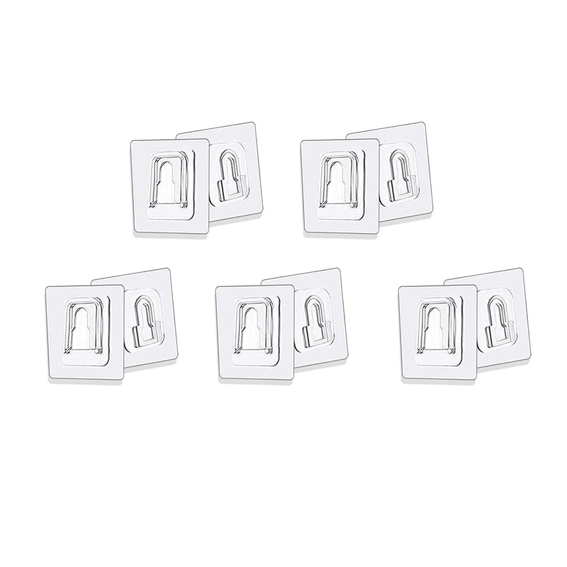 Transparent Double Sided Wall Hooks