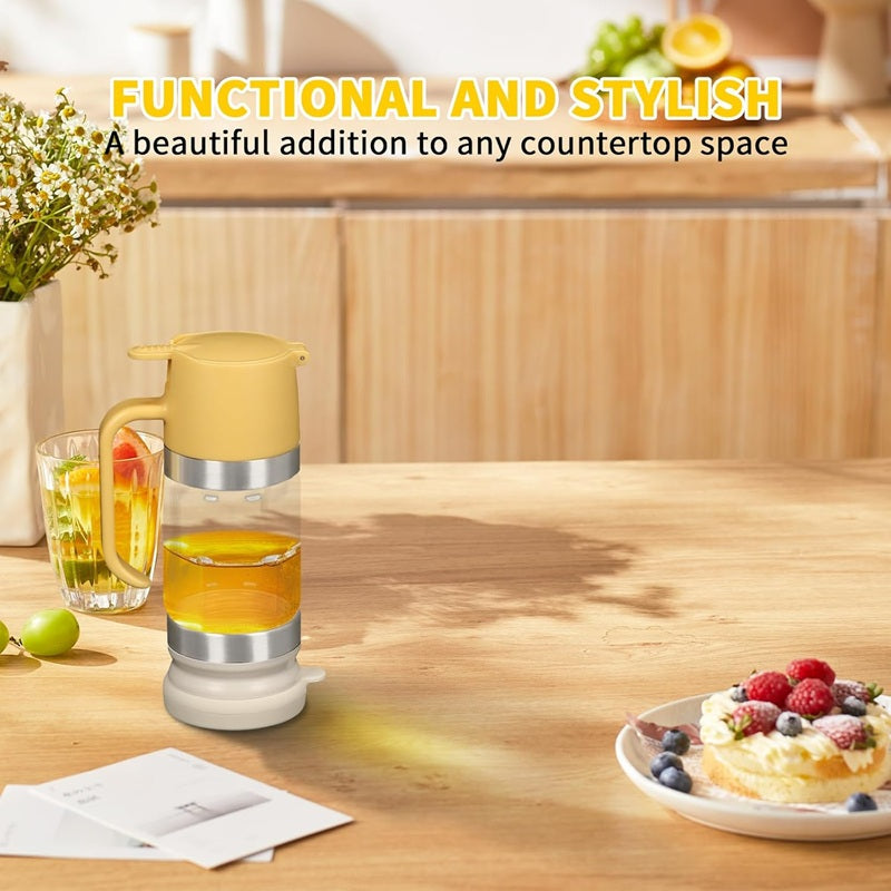 Glass Honey Syrup Dispenser Jar