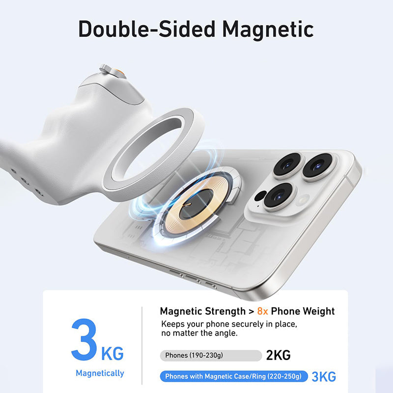 Fun Shot Magnetic Grip & Magnetic Selfie Light