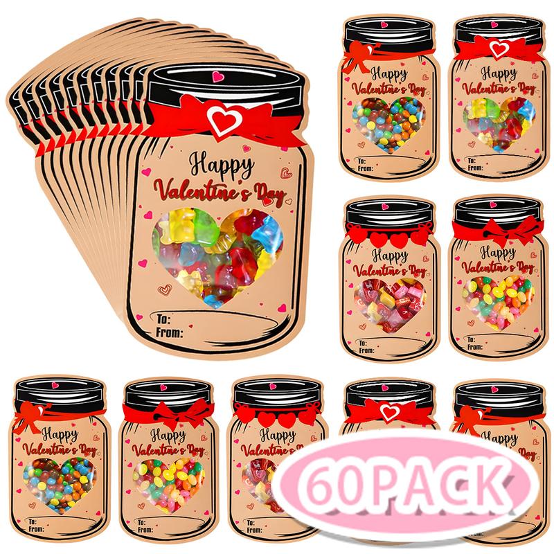 Valentine Candy Jar Cards Set