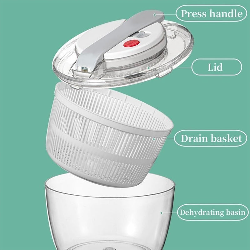 Effortless Salad Spinner With Colander