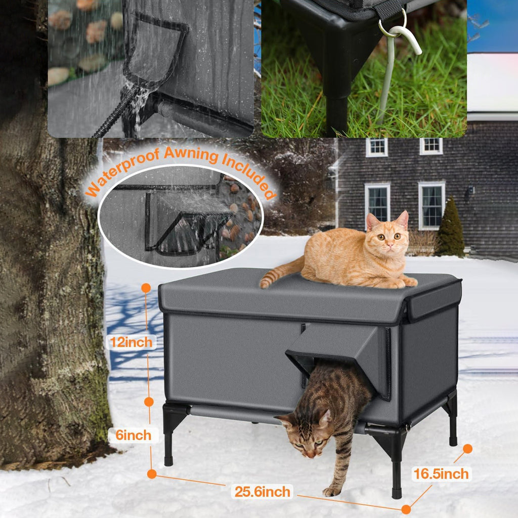 Premium Heated Cat House