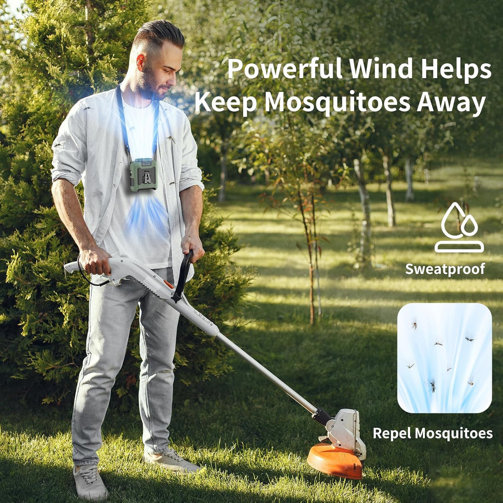 Portable Waist Fan-10000mAh Up to 40H Cooling For Outdoor