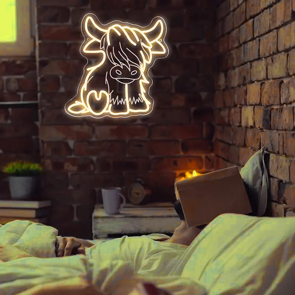 Highland Cow LED Neon Light