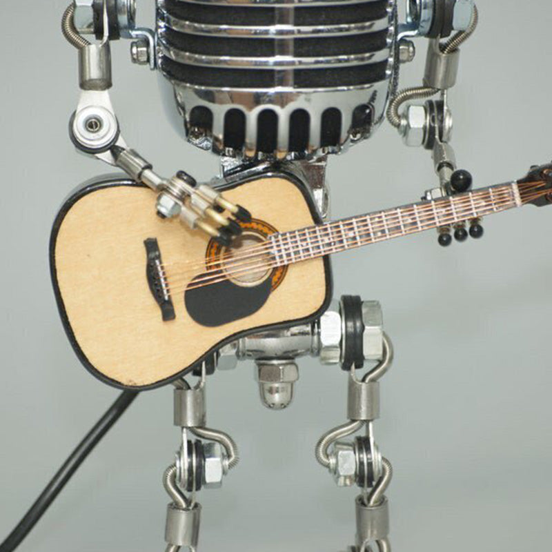 Vintage Metal Microphone Robot Desk Lamp