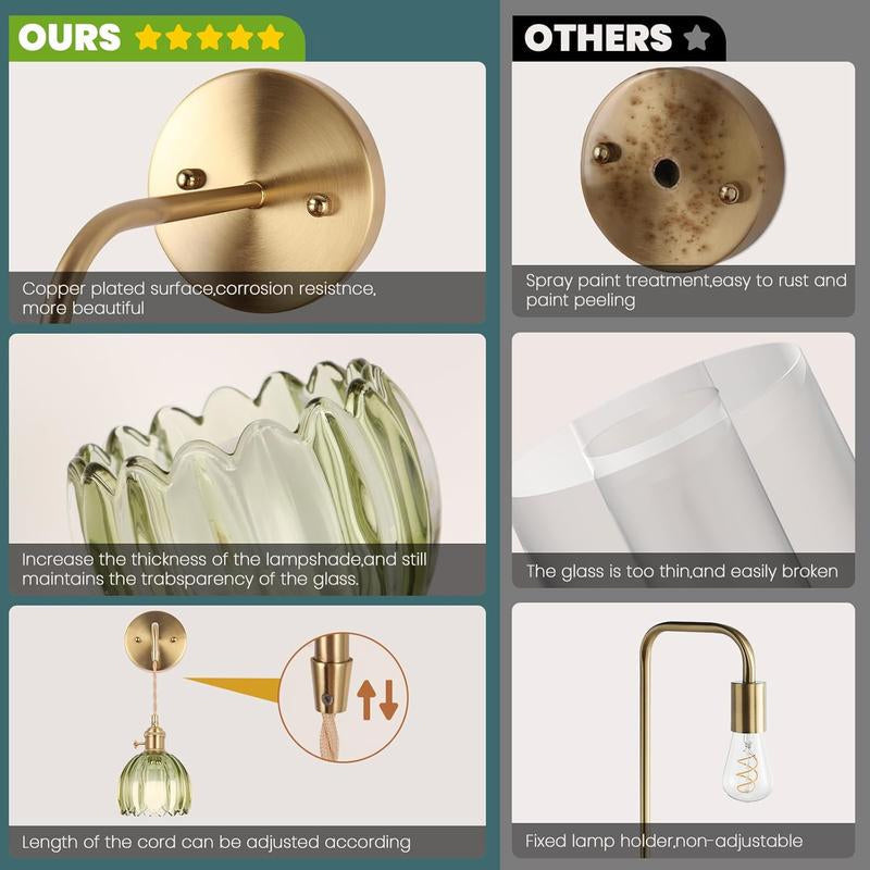 Battery-Powered RGB Wall Sconce Set
