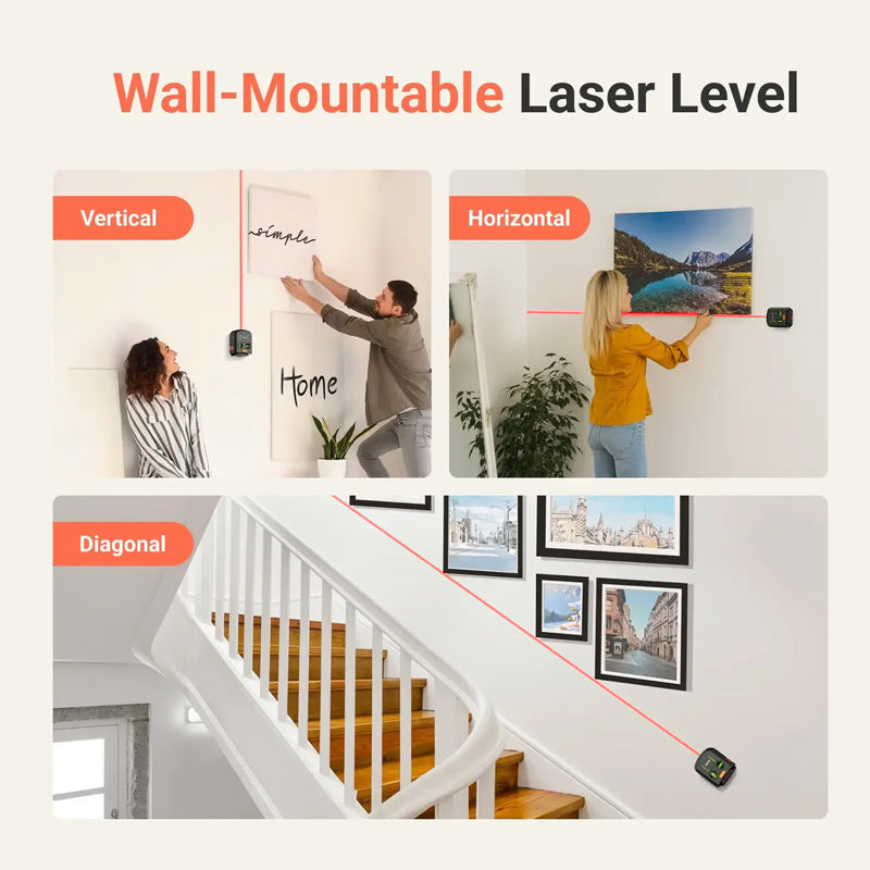 ® 3-in-1 Laser Level Tool with Drill Dust Collector