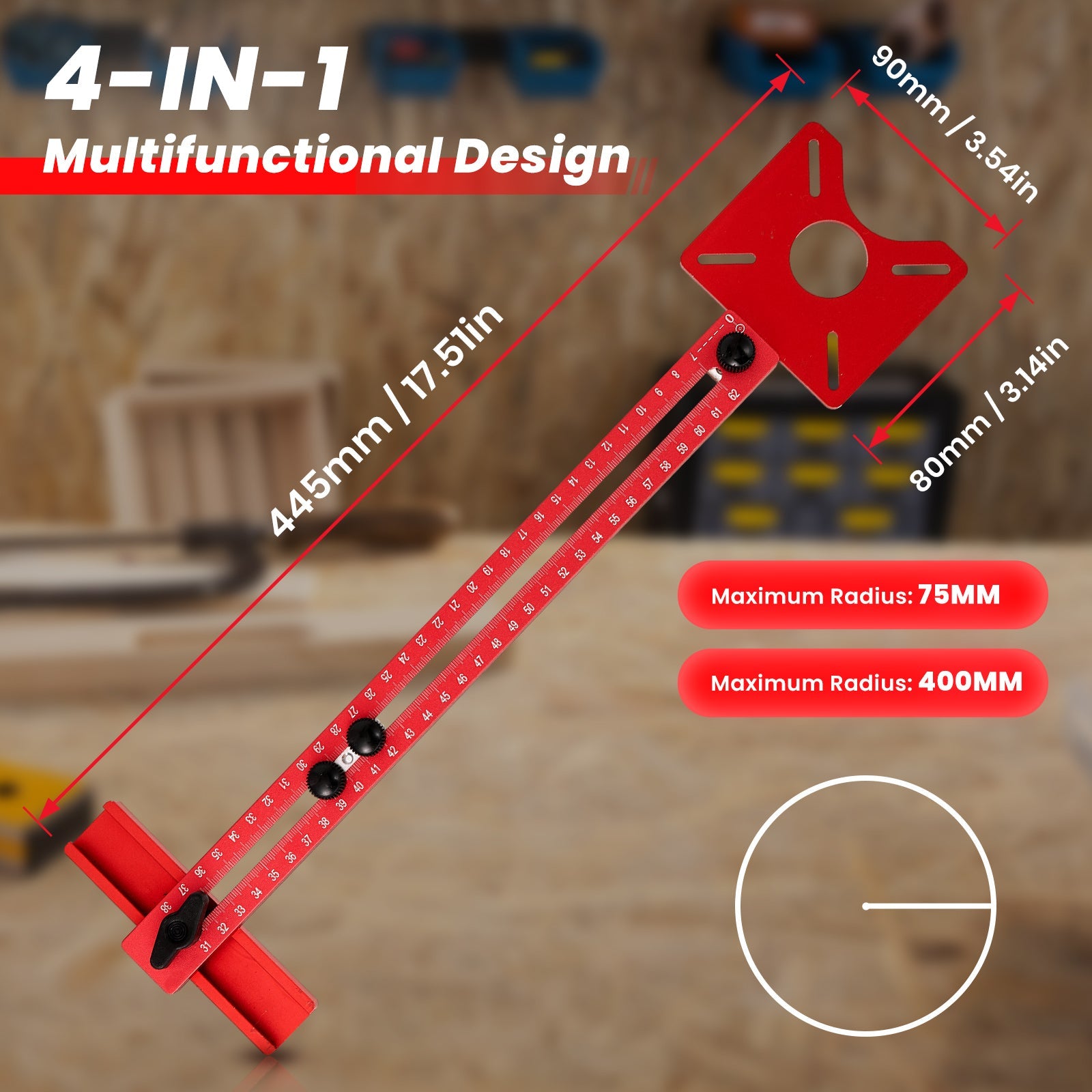 Robust Woodworking Bracket for Milling Tasks - ® 4 in 1 Router Milling Groove Bracket
