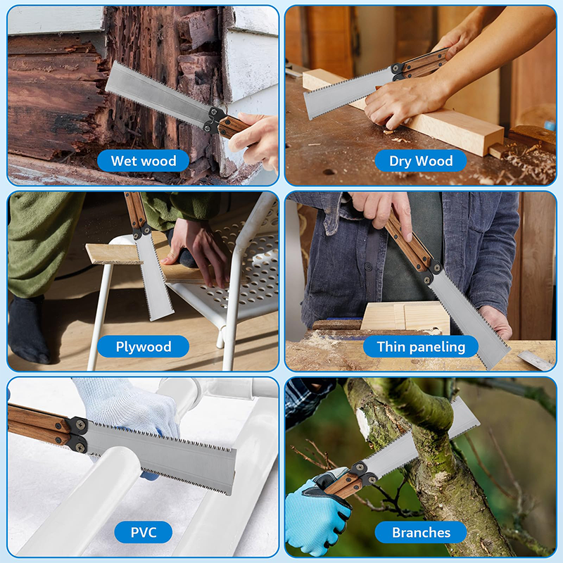 Handy Dual Blade Tool -  Portable Foldable Double-Sided Saw