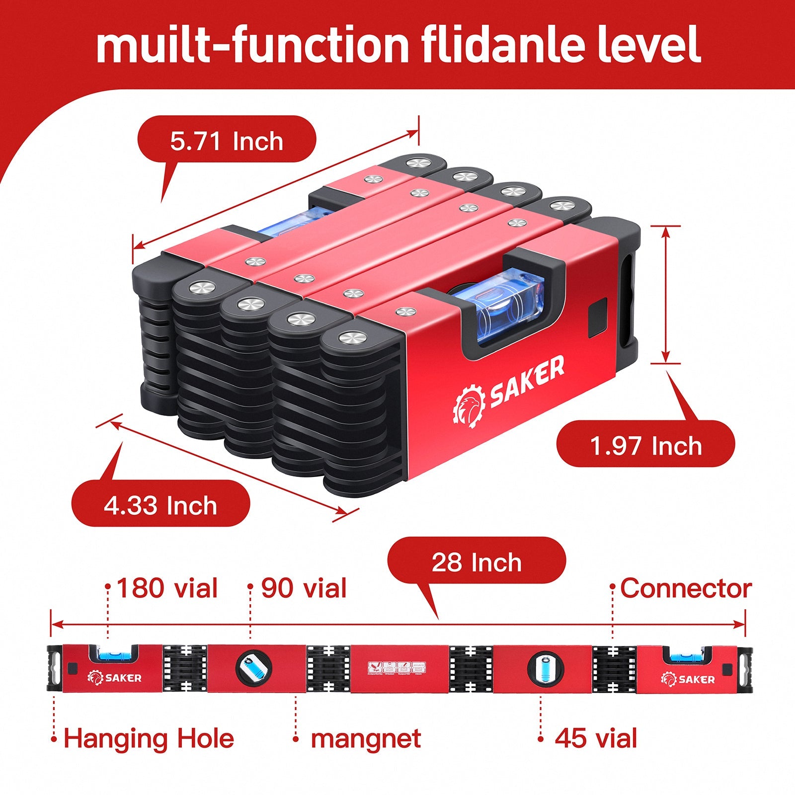 ® Multi-Function Foldable Level