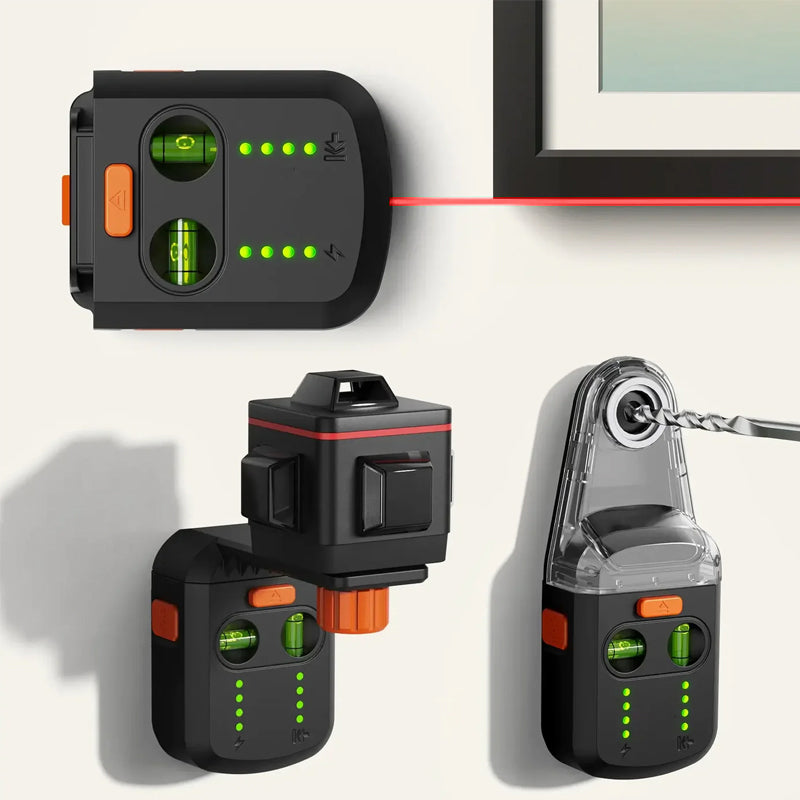 ® 3-in-1 Laser Level Tool with Drill Dust Collector