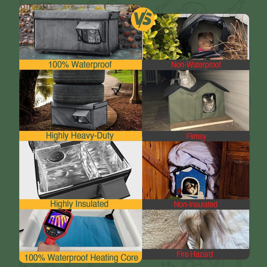 Premium Heated Cat House