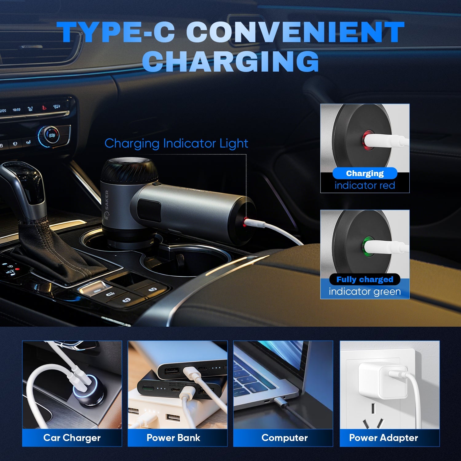 4 in 1 Handheld Car Vacuum
