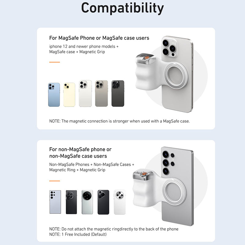Fun Shot Magnetic Grip & Magnetic Selfie Light