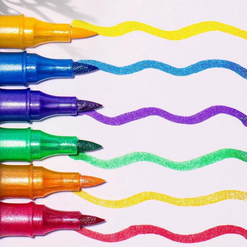 Glitter Markers Dual Tip Set
