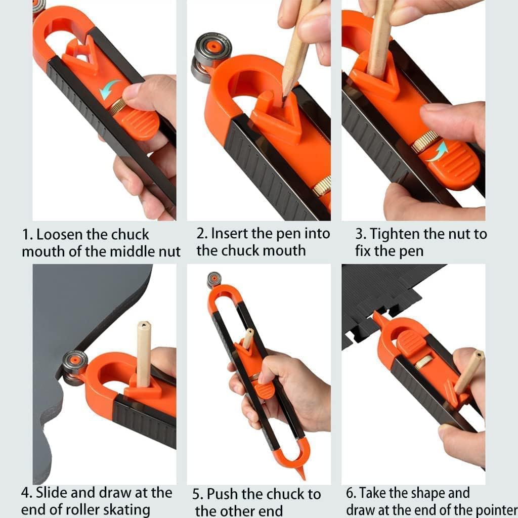 Multifunctional Contour Gauge with Lock