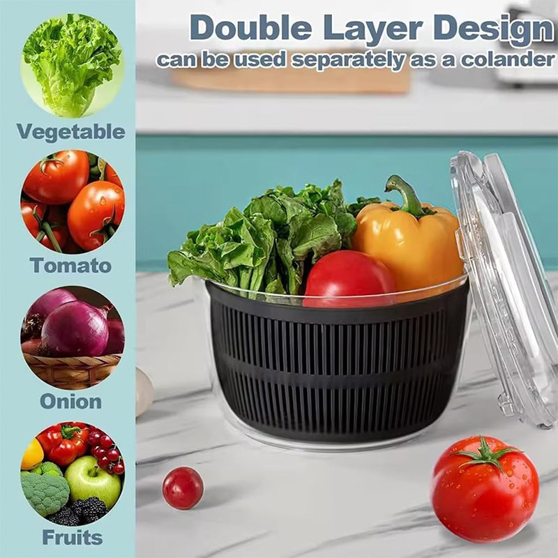 Effortless Salad Spinner With Colander