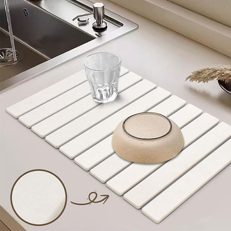 Collapsible Diatomaceous Dish Drying Mat
