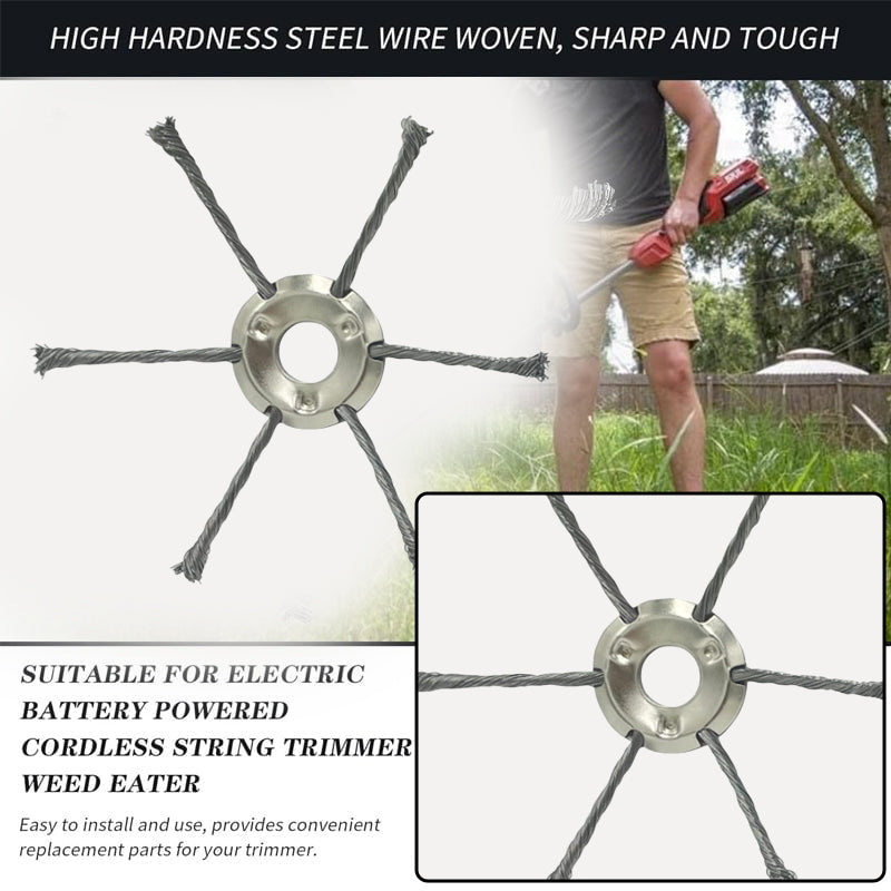 6 inch Steel Wire Brush Cutter Trimmer Head