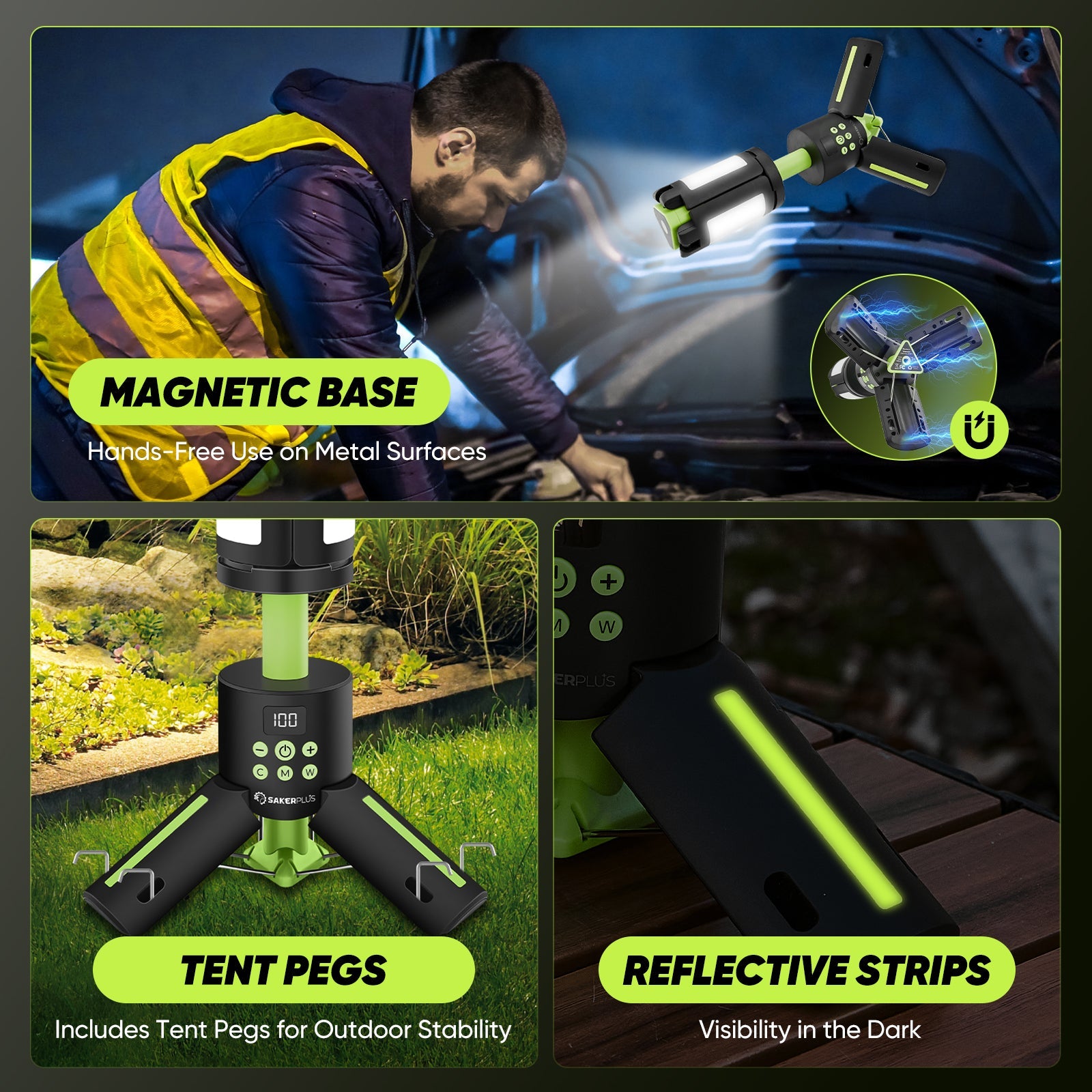 Telescopic Camping Lights with Stand