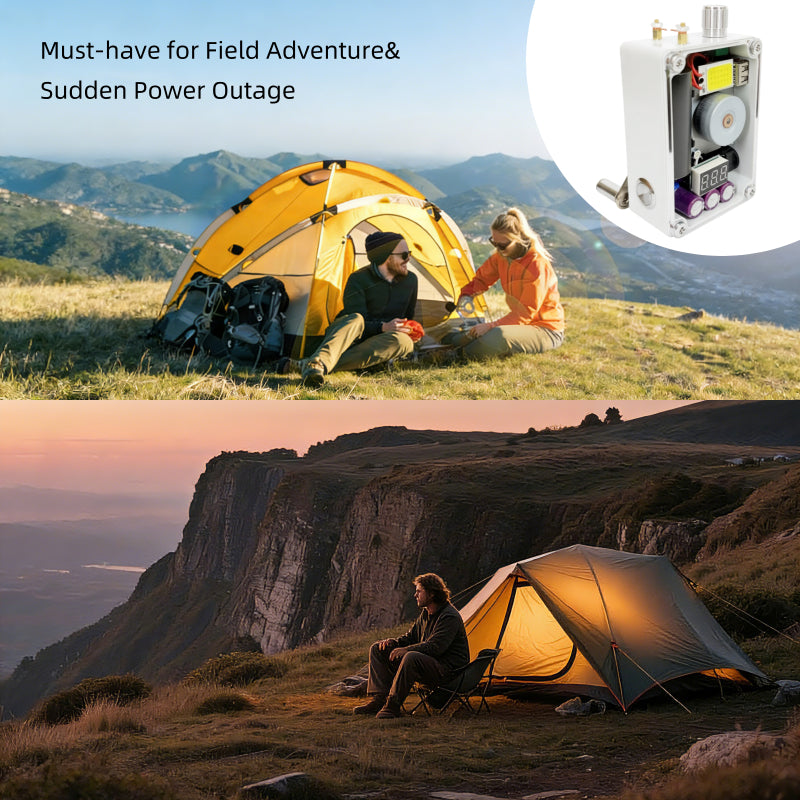 Hand Crank Flashlight Emergency Charger