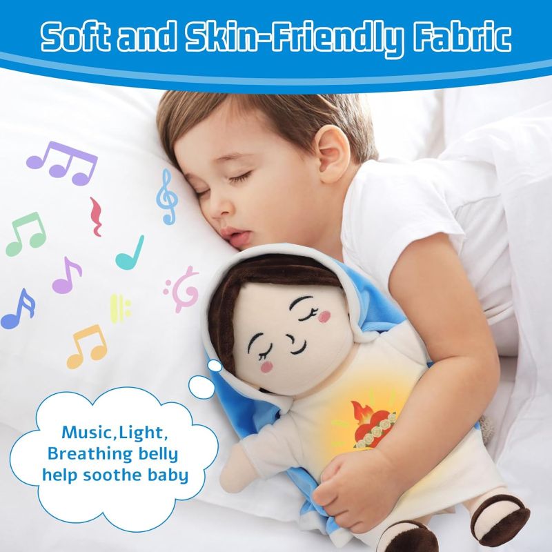 Breathing Virgin Mary Plush Doll