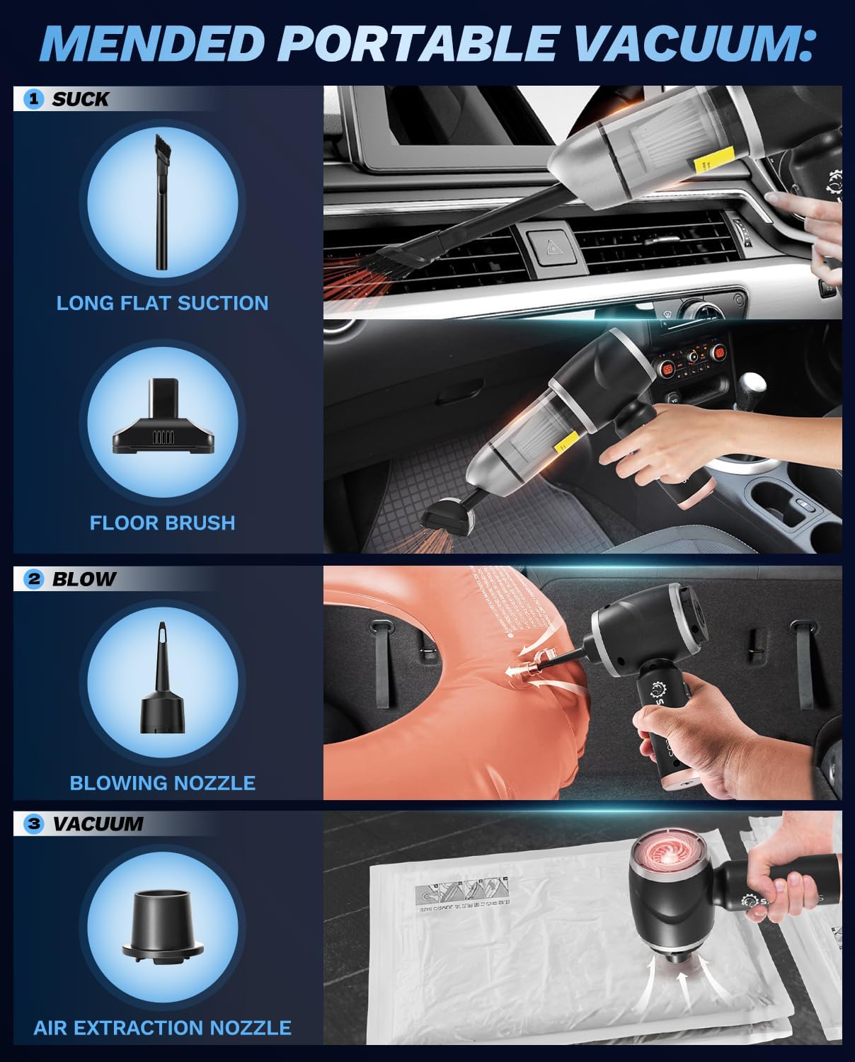 Car Vacuum Portable Cordless