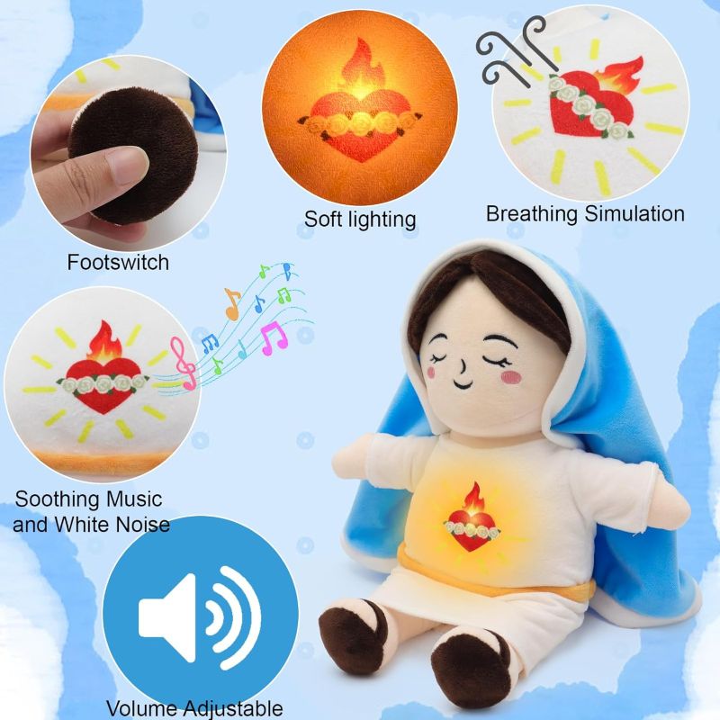 Breathing Virgin Mary Plush Doll