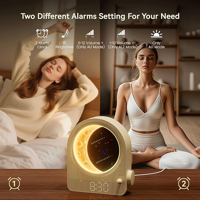 Sunrise Alarm Clock With White Noise