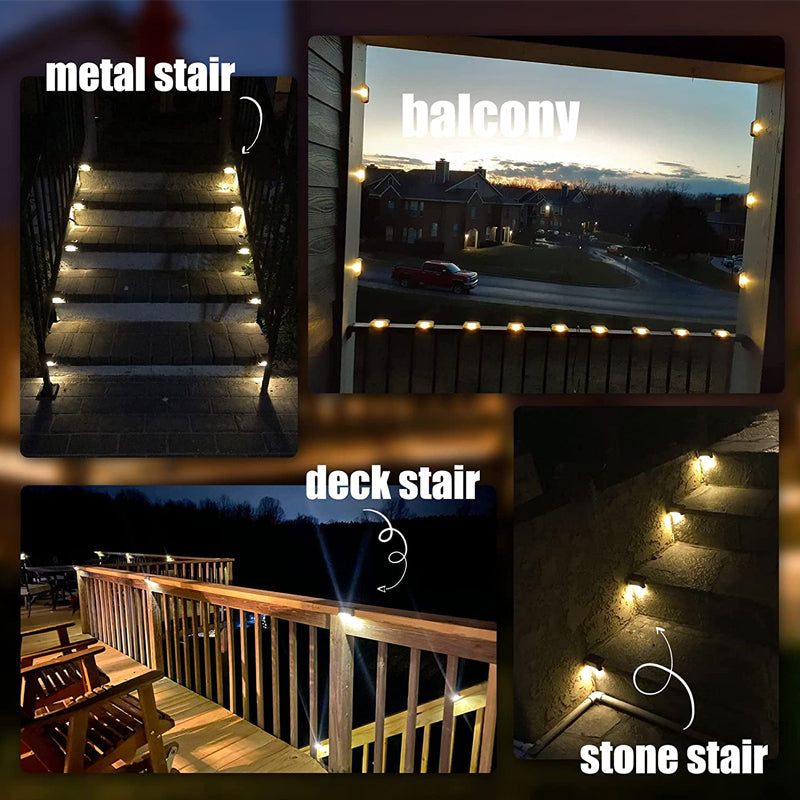 Solar Deck Lights Outdoor 4 Pack