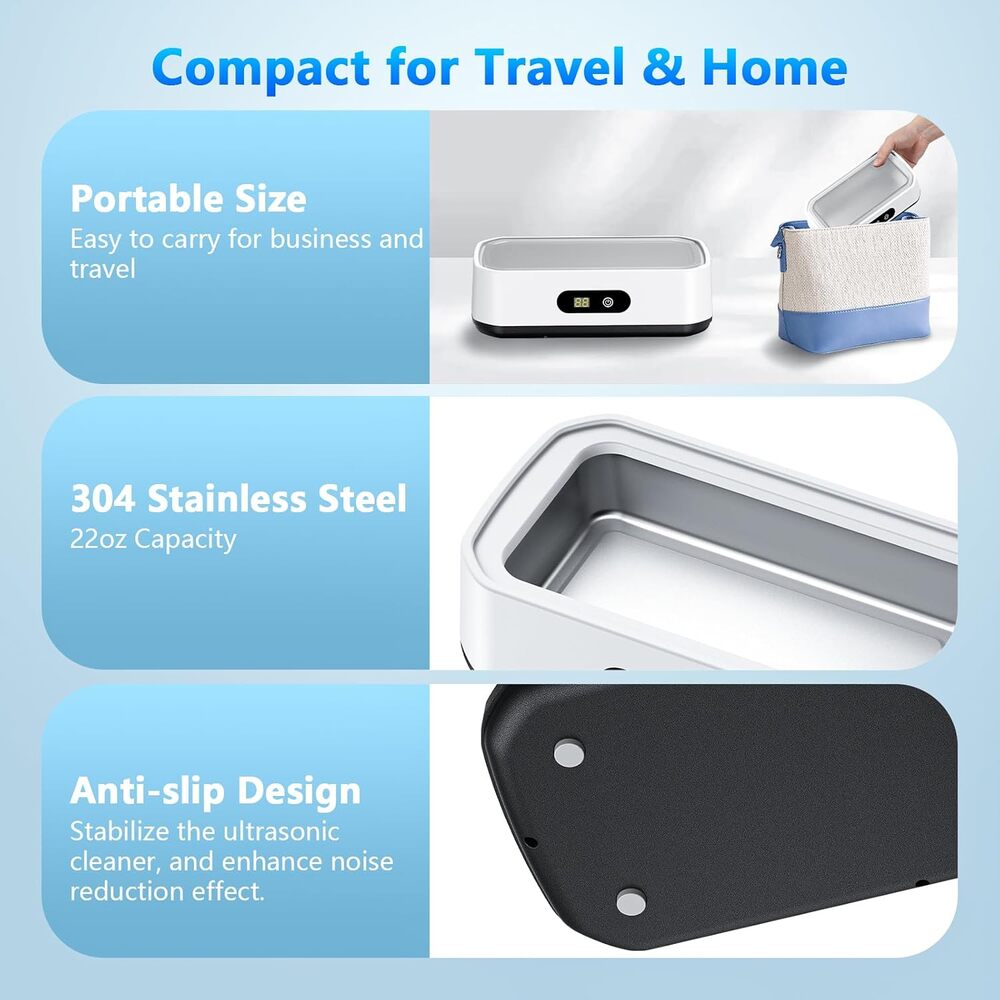 Large Capacity Ultrasonic Jewelry Cleaner
