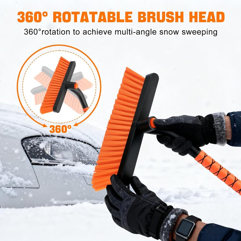 3-in-1 Extendable Snow Brush Ice Scraper