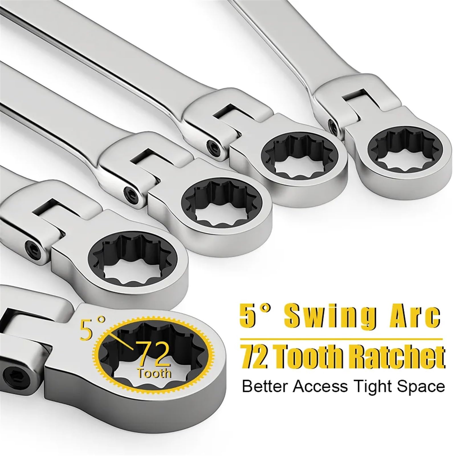 Flex Head Ratcheting Wrench Set 16pcs