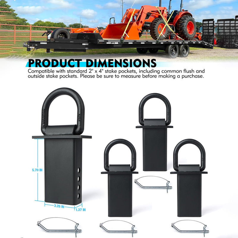 Heavy-Duty Stake Pocket D Rings