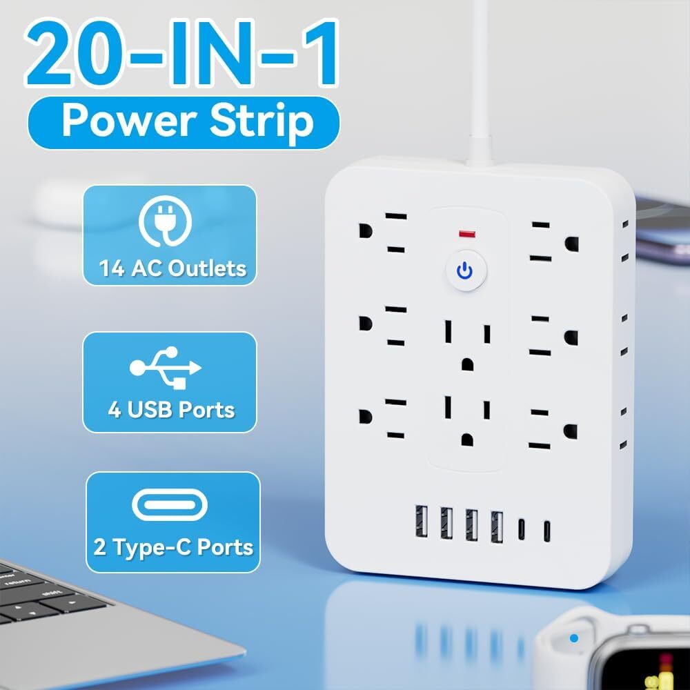 20-in-1 Surge Protector Power Strip