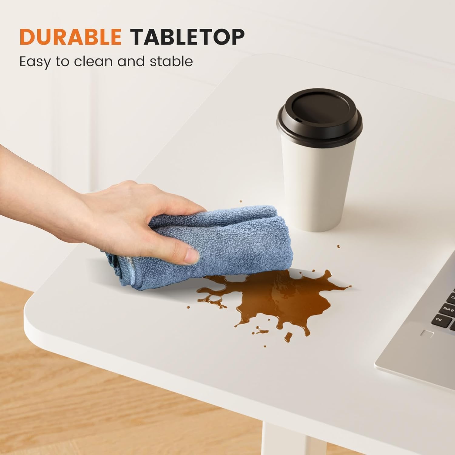 Hidden Casters Adjustable Bedside Table
