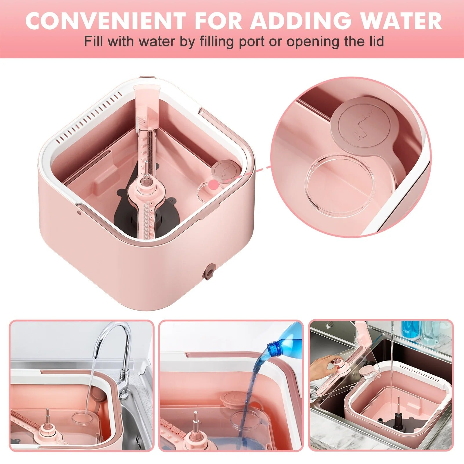 Upgrade Spin Mop Bucket with Detachable Inner Bucket