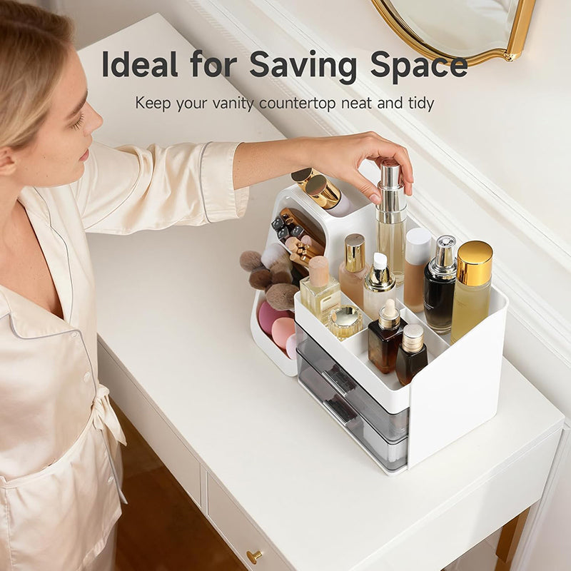 Elegant Vanity Makeup Storage Organizer Box