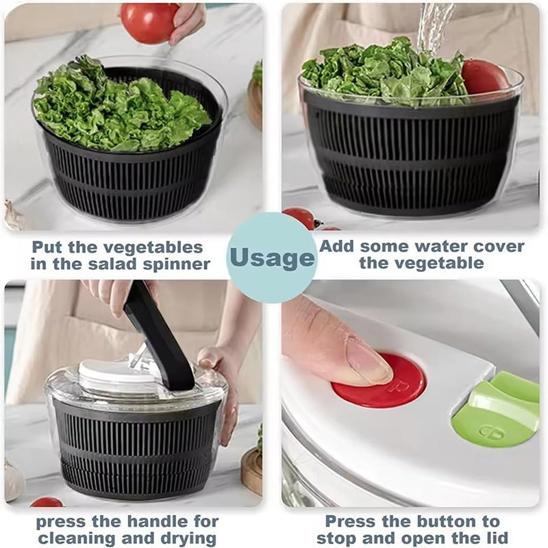 Effortless Salad Spinner With Colander