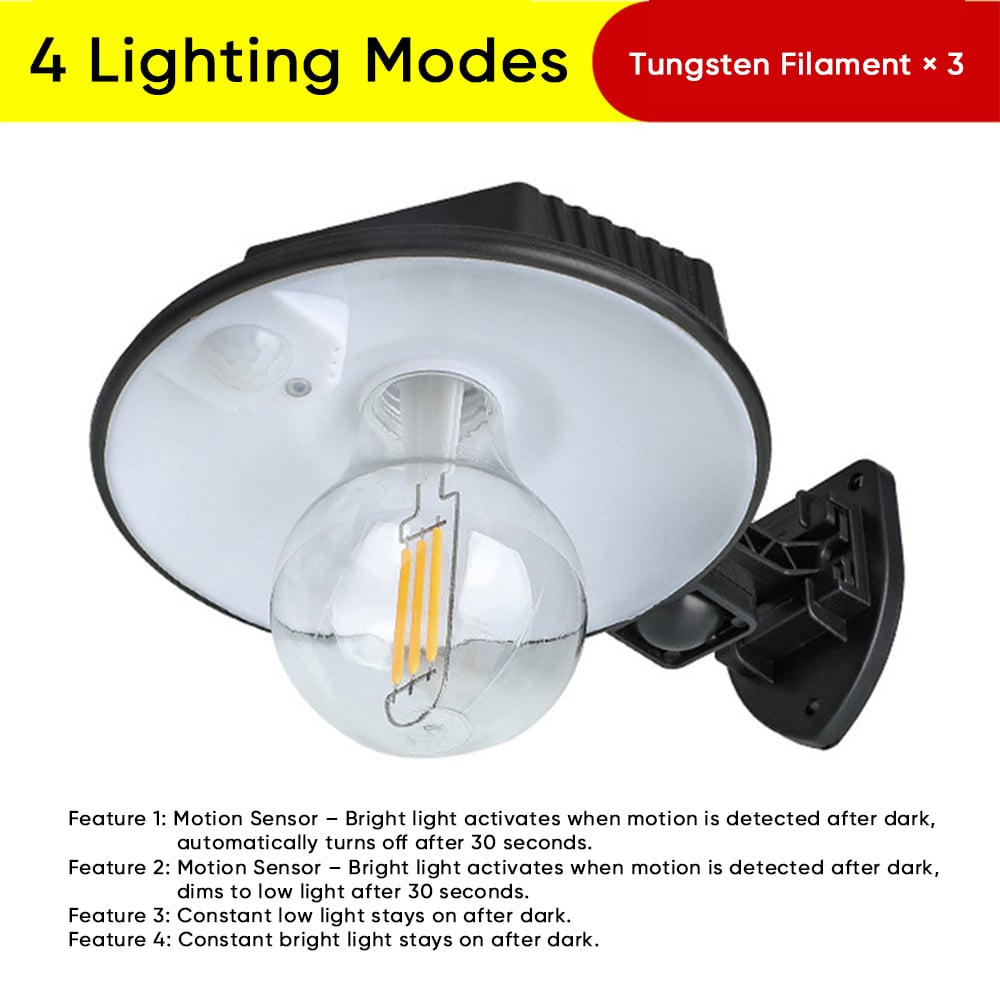 Solar Pendant Light with Motion Sensor