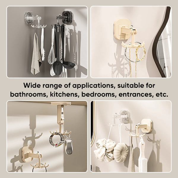 ® Suction Cup Six-Claw Swivel Hook