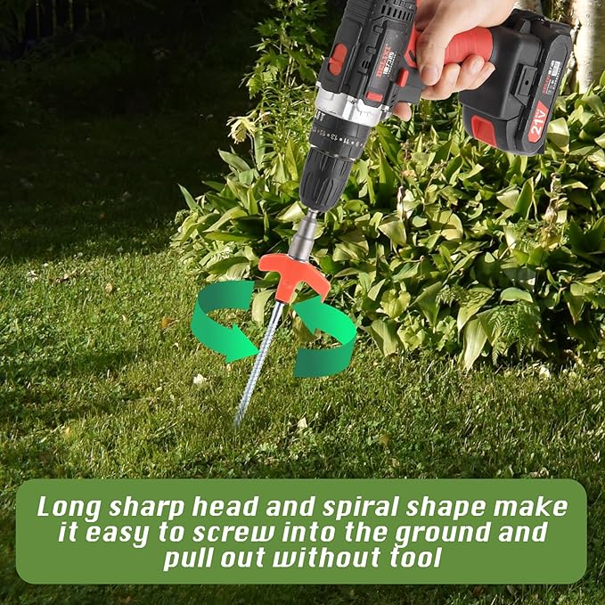 8 Screw in Tent Stakes