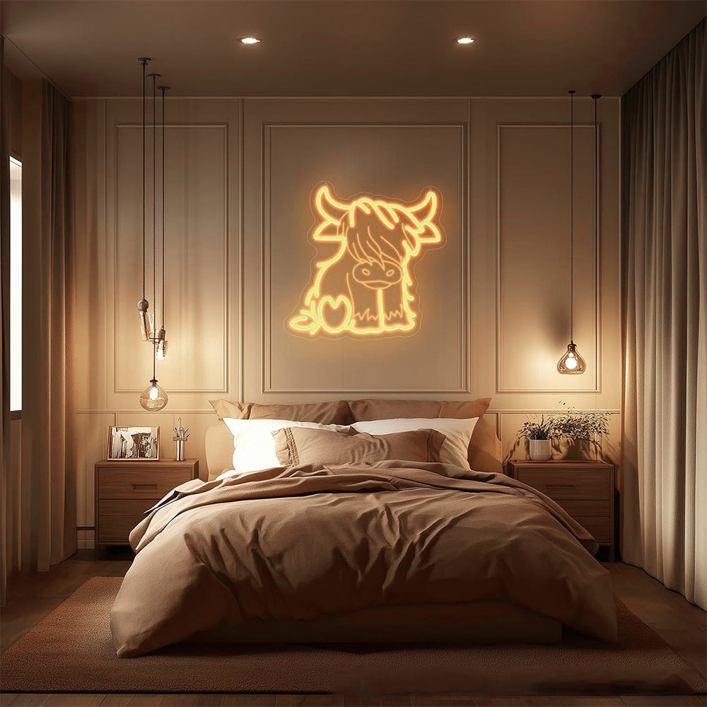 Highland Cow LED Neon Light