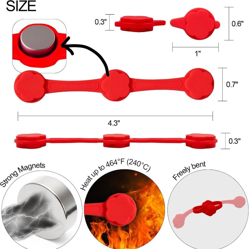 Air Fryer Magnetic Silicone Buckles