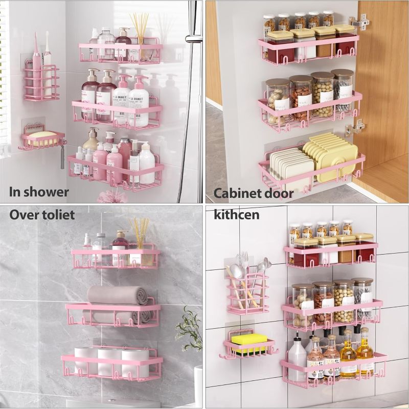 5 Pack Stainless Steel Shower Organizer