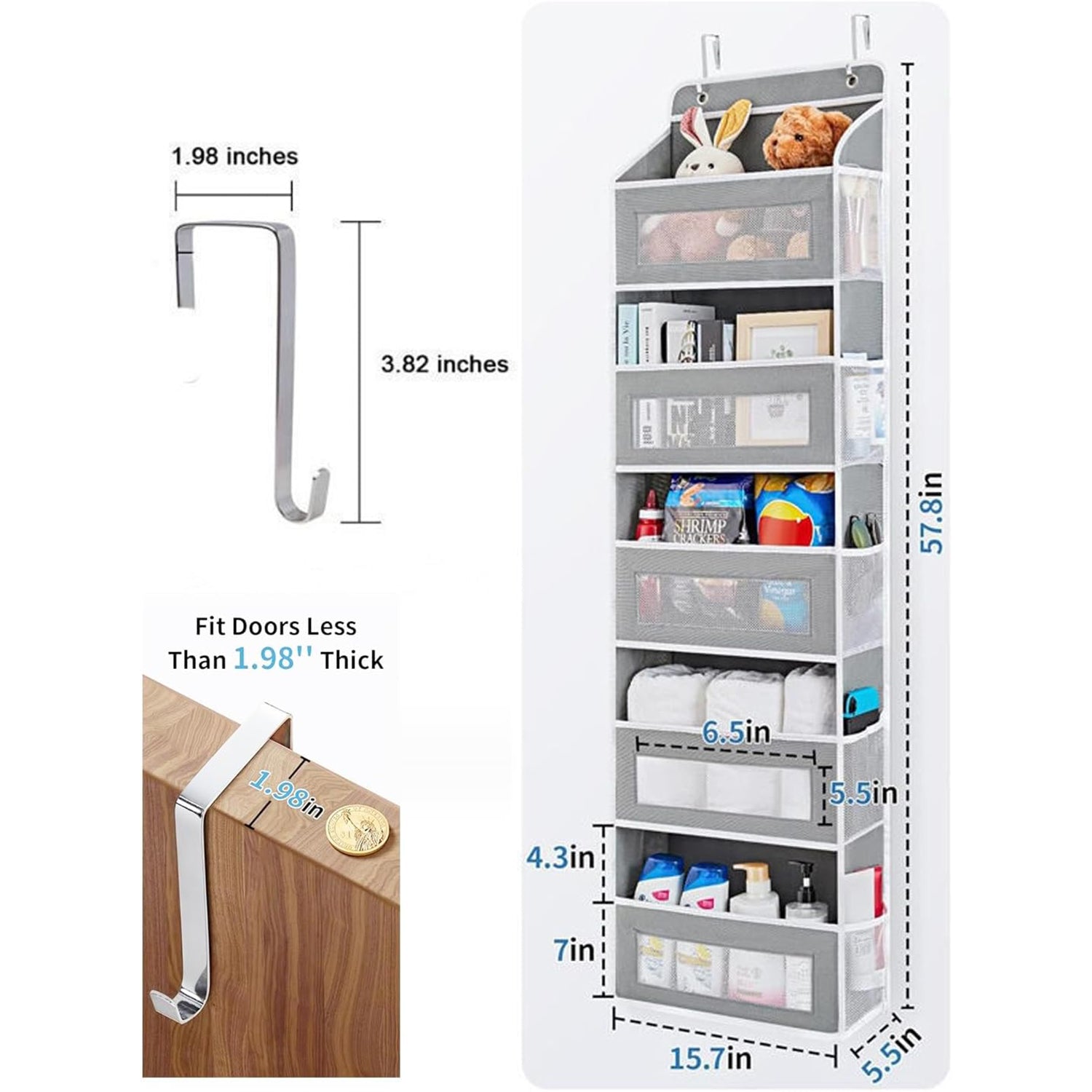 Five Tier Over The Door Organizer