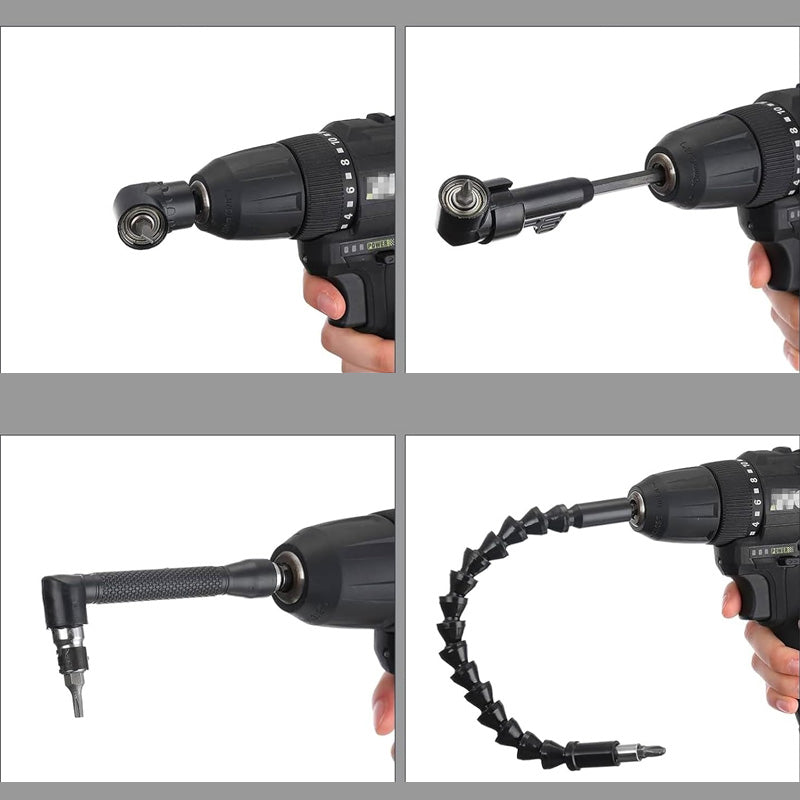 17Pcs Flexible Right Angle Drill Attachment