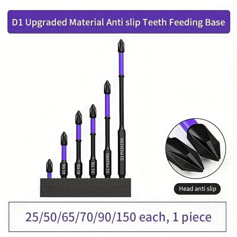 ® 6 pieces Magnetic Shockproof Batch Bits